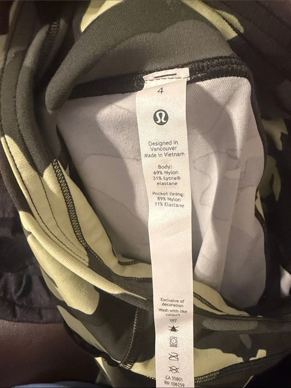lululemon athletica Green Camo High-Waist Leggings